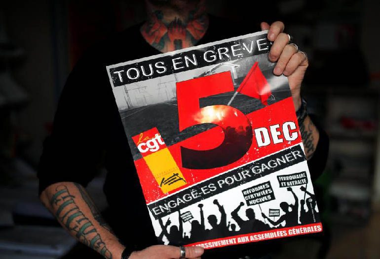 Greve contre la réforme des régimes de retraite en France