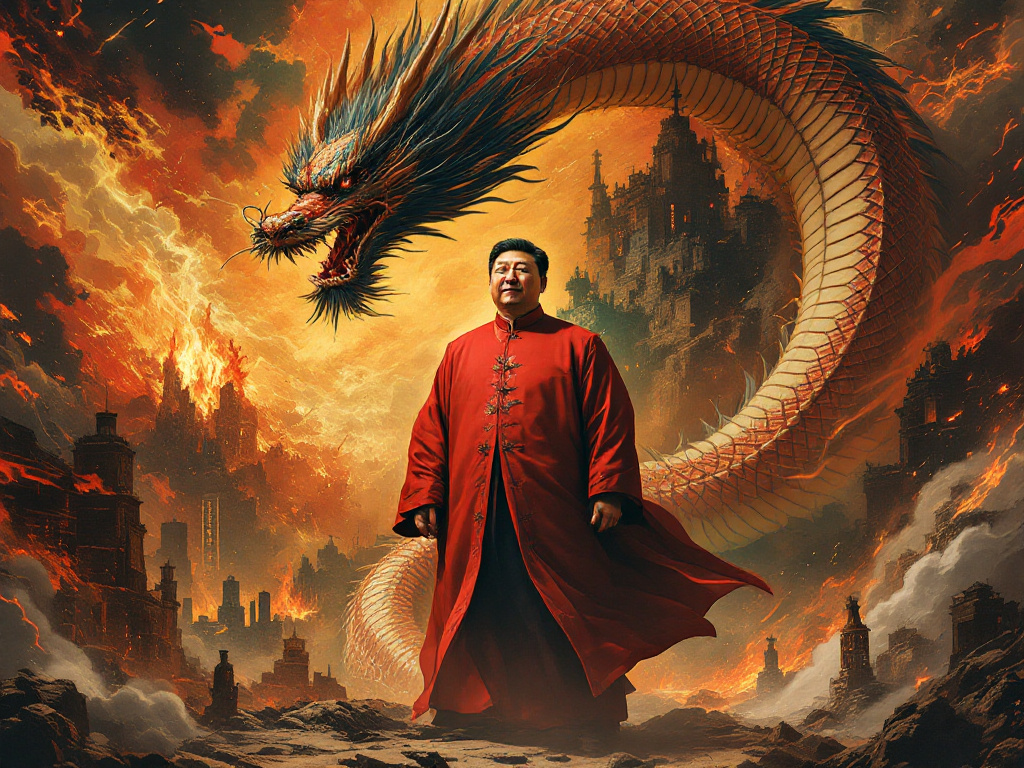 Image illustration avec Xi Jinping ©Mistral/LFP