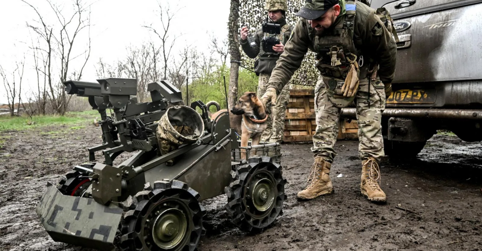 Image d'archive de robots terrestres ukrainiens © NurPhoto via Getty Images
