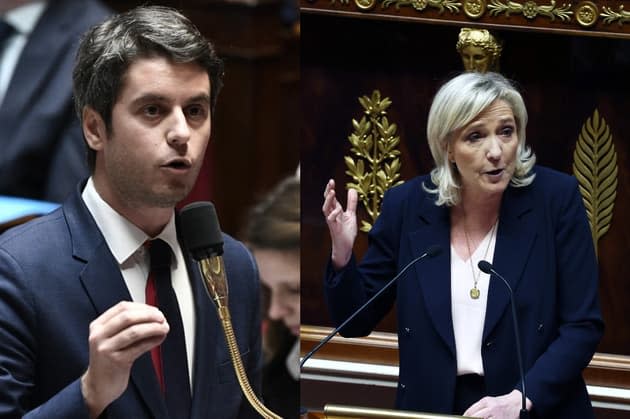 Gabriel Attal affirmé, lors d'une séance à l'Assemblée nationale, que Marine Le Pen refuse "de voir que ce n'est pas seulement une guerre contre l'Ukraine qu'a engagée Vladimir Poutine". "C'est aussi une guerre contre des valeurs, des valeurs qu'il exècre, les valeurs de la démocratie, de la liberté", a-t-il estimé.