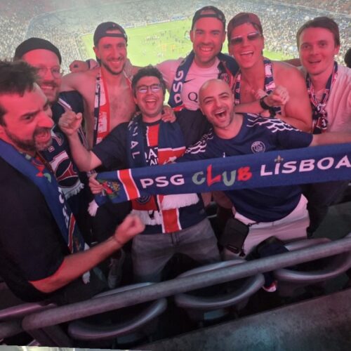 PSG Lisbonne dans les tribunes à Munich
