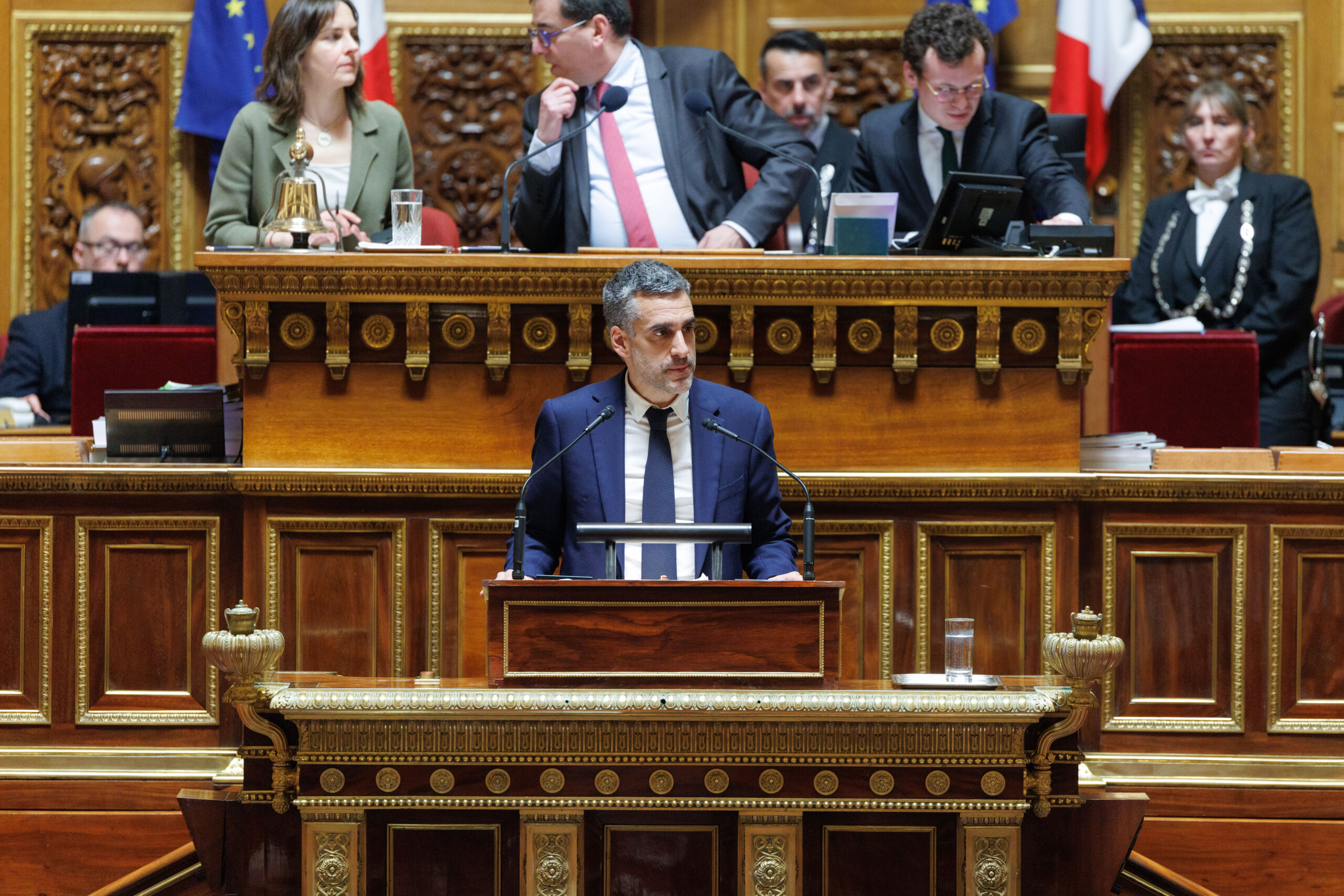 Yan Chantrel - sénateur des Français de l’étranger à la tribune du Sénat