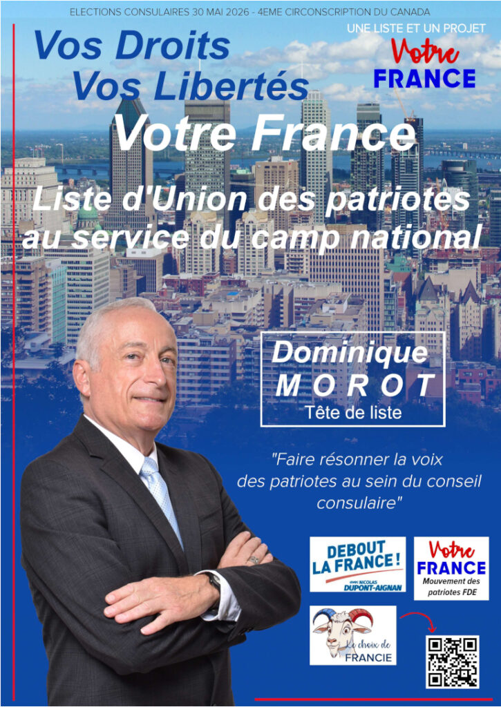 Dominique Morot, tête de Liste pour l’union des patriotes au service du camp national – circonscription Montréal