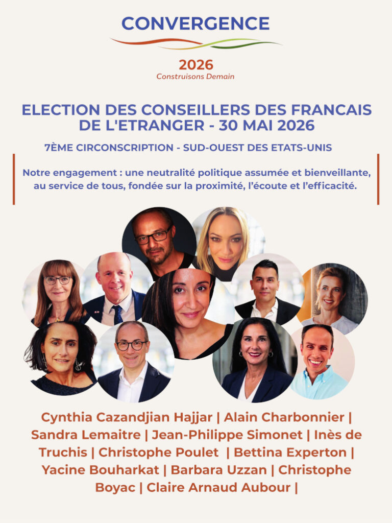 Affiche de la liste « Convergence 2026 » - circonscription Los Angeles