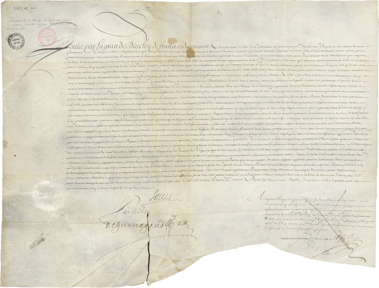 Le plus ancien document archivé sous Louis XIV et conservé depuis.
