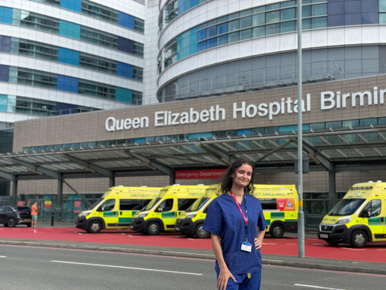 Andréa Poupart, hôpital de Birmingham