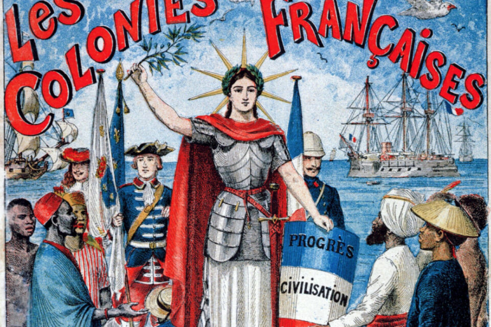 Illustration pour la couverture d’un cahier d’écolier (image de propagande), de Georges Dascher (1900).
