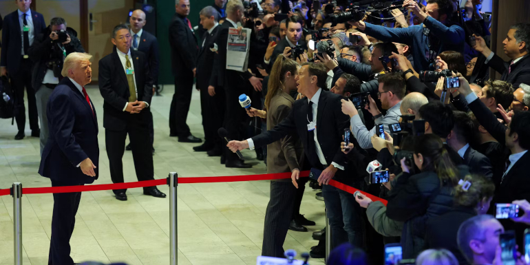 Le président américain, Donald Trump, à Davos, en Suisse, le 21 janvier 2026.