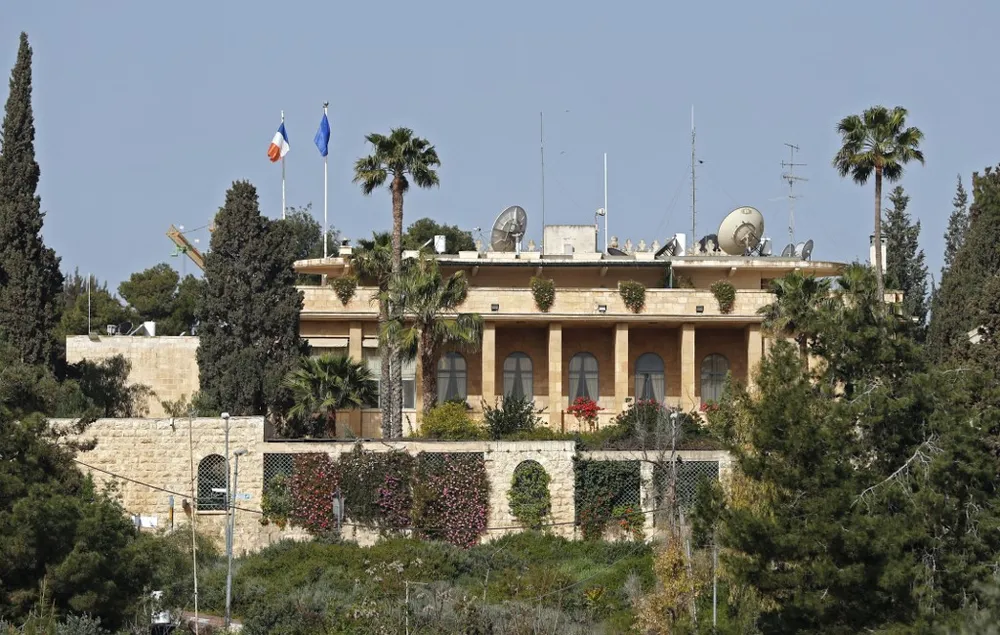 Vue générale du consulat général de France à Jérusalem, près de la vieille ville. ©THOMAS COEX / AFP