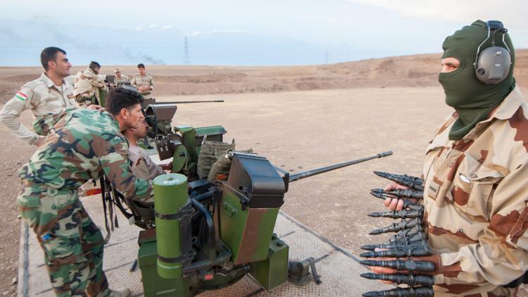 Photo prise lors d’une formation de soldats du Kurdistan en 2025 ©AFP
