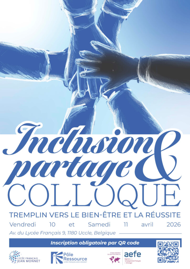Inclusion et partage - affiche - Lycée Français Jean Monnet Bruxelles