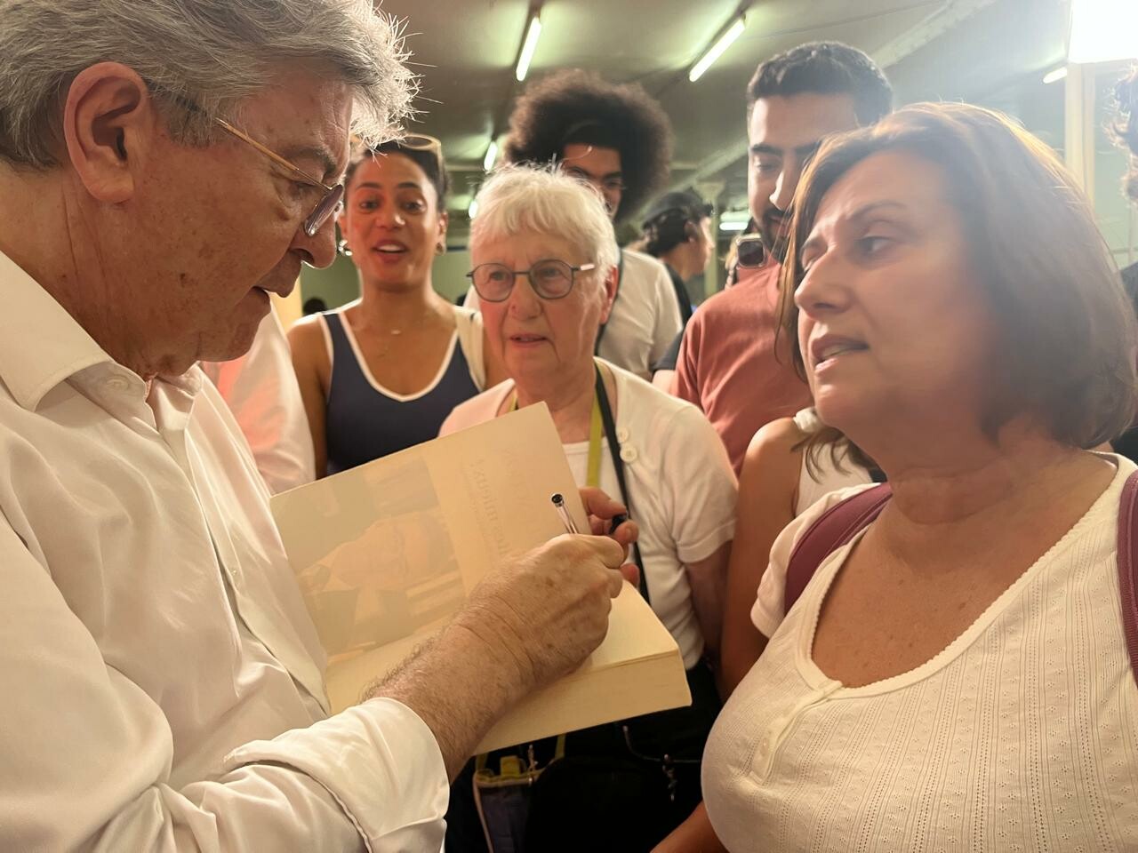 Julie Cavignac-Natal avec Jean-Luc Mélenchon