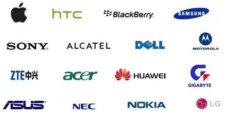 Logos des marques de mobiles
