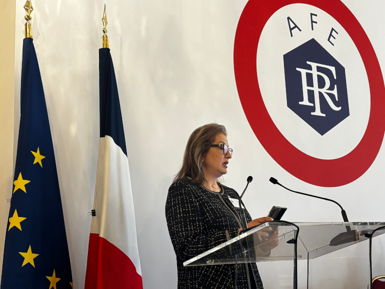 Nadia Chaaya, présidente du groupe Les indépendants à l'AFE