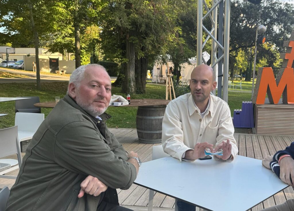 Nicolas Lang, tête de liste "Construire ensemble" avec Jean Noël Barrot, Ministre de l'Europe et des Affaires étrangères