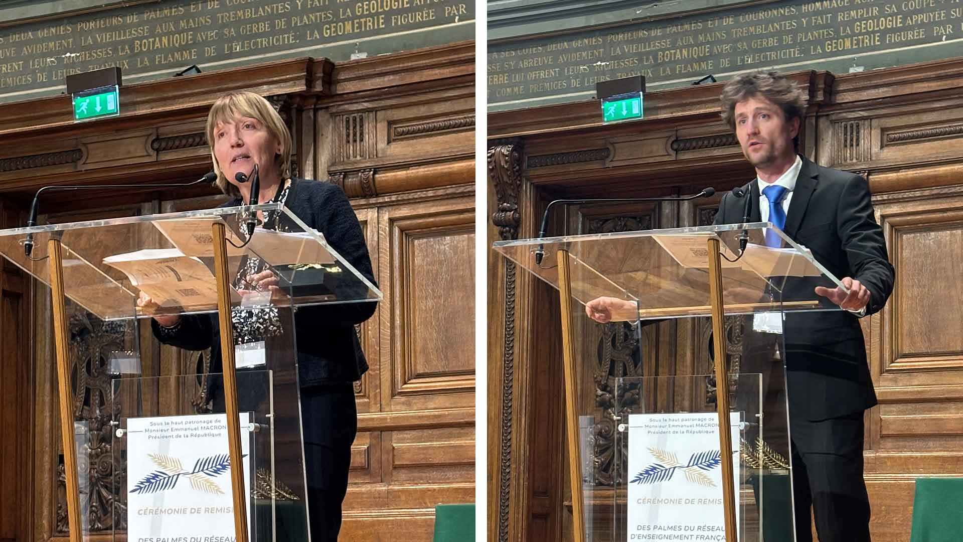 Catherine Lespine Groupe Odyssey Education représente la petite école d'Hô Chi Minh; Pierre-Alban Villeroy de Galhau de LDE