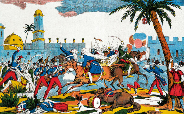 La prise de Mascara, le 5 décembre 1835, par les troupes francaises sur les soldats d’Abd El-Kader