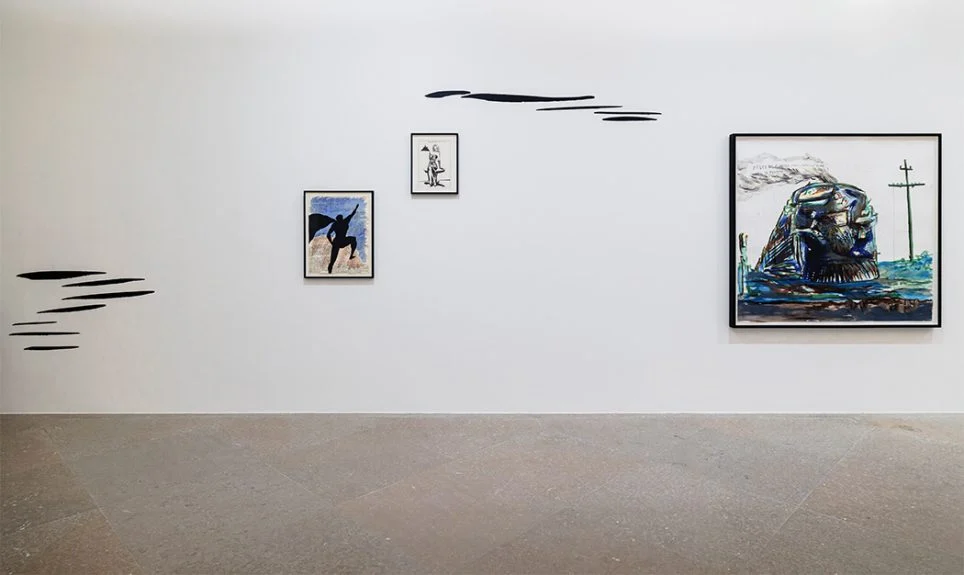 Vue d’exposition « Raymond Pettibon. Underground » au musée Picasso à Paris, 2025