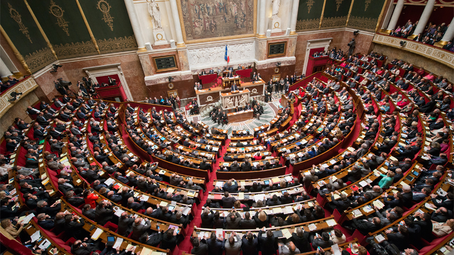 Séance dans l'hémicycle de l'Assemblée nationale
