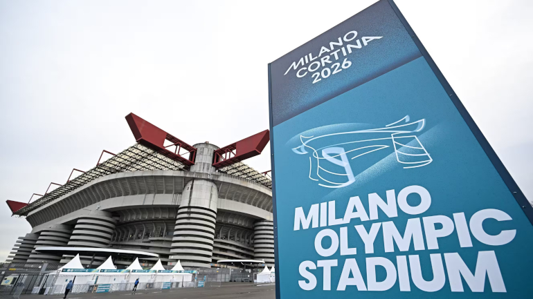 Le stade de San Siro, rebaptisé à l'occasion des JO d'hiver "Milano Olympic Stadium". C'est là où s'est déroulée la cérémonie d'ouverture des JO Milan Cortina 2026
