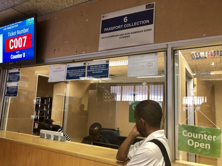 Poste frontière à l'arrivee en Namibie ©AFP