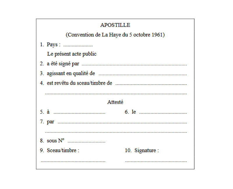 Apostille français