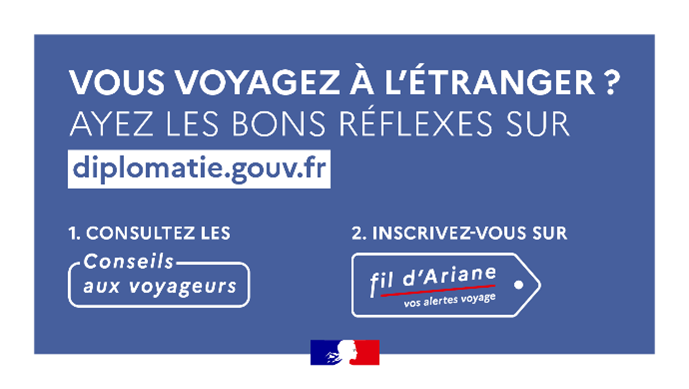 Vous voyagez à l'étranger : Ayez les bons réflexes sur diplomatie.gouv.fr
