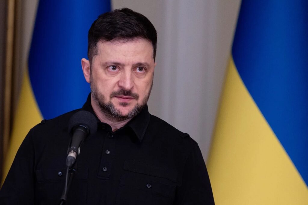 Le président ukrainien Volodymyr Zelensky